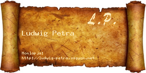 Ludwig Petra névjegykártya